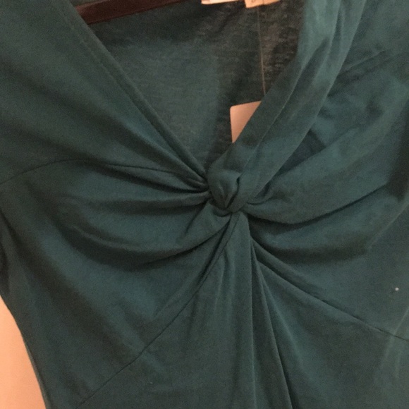 BNWT XS Anthropologie knit asymmetrical cut-out top by Deletta, cotton blend - Picture 7 of 9